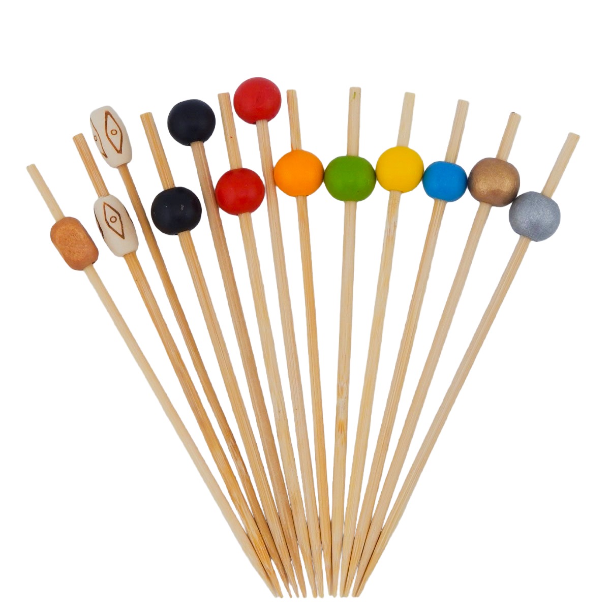 WEB.BBP.PAR Beaded Bamboo Picks - 14 Designs - Image 1