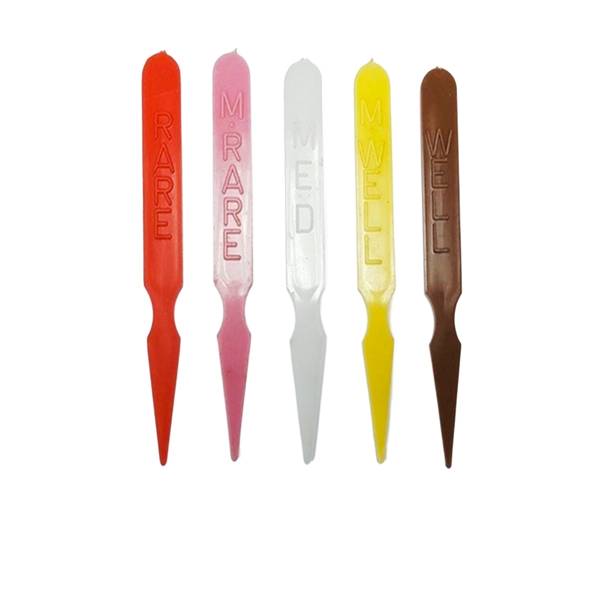 WEB.STKMRR.PAR Plastic Steak Markers - 5 Temperature - Image 1