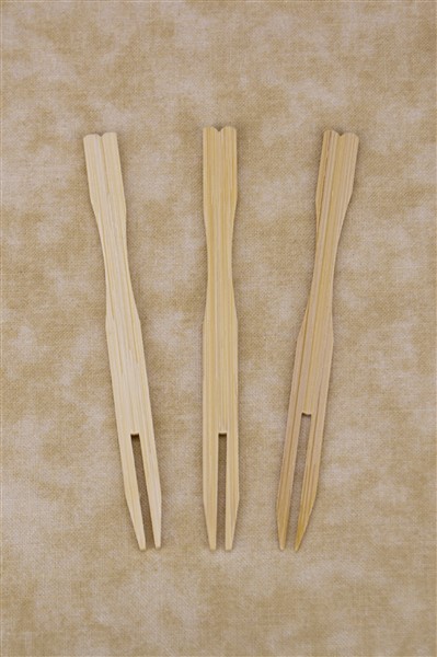 3.5" Bamboo Fruit Fork