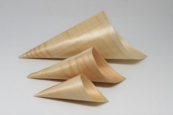 Wooden Serving Cones - 3 Sizes