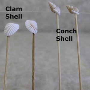 4.5" Bamboo Shell Picks - 2 Varieties