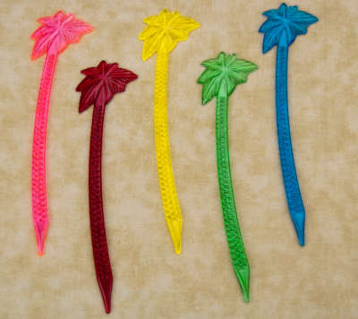 4.5" Palm Tree Picks - (5 colors to choose from)